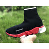 BCG Sock Sneakers Clear Sole Black / Red