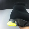 BCG Sock Sneakers Clear Sole - Black Yellow Fluo