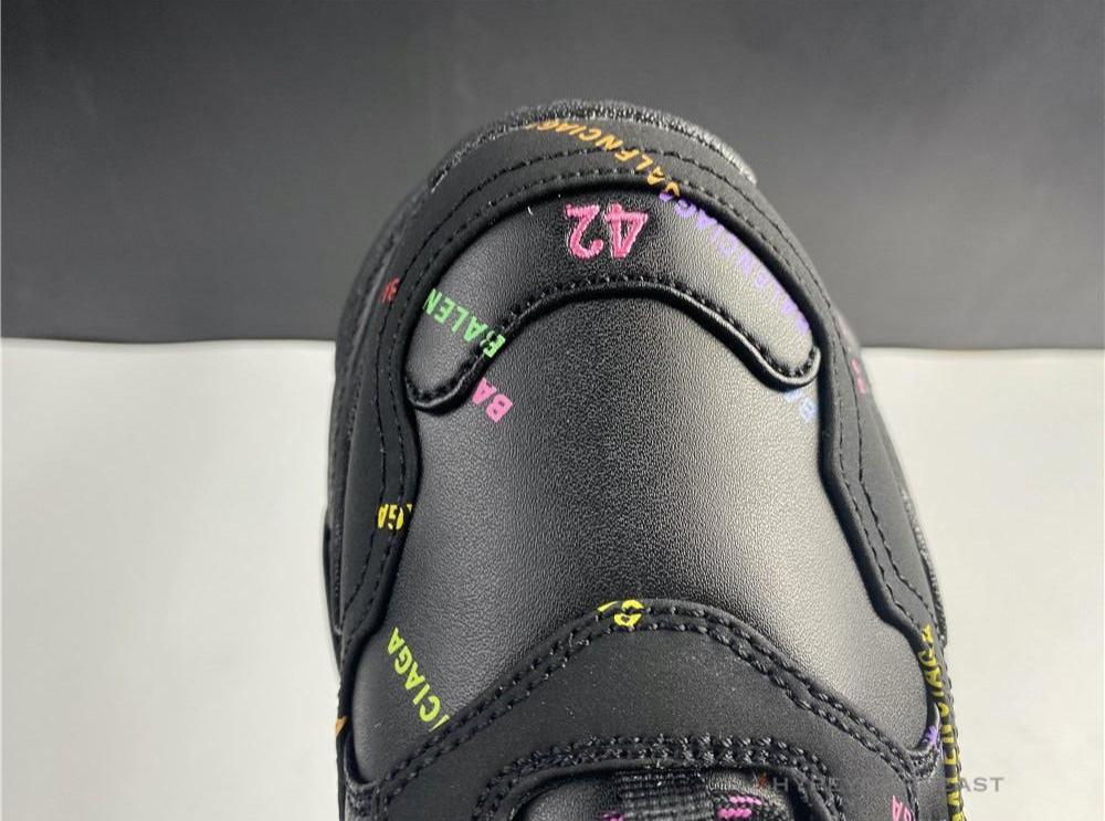 BCG Triple S All Over Logo Black Rainbow