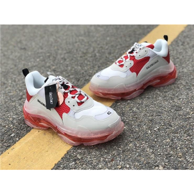 BCG Triple S Clear Sole Red / White
