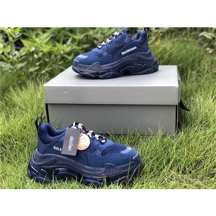 BCG Triple S Clear Sole Navy Blue