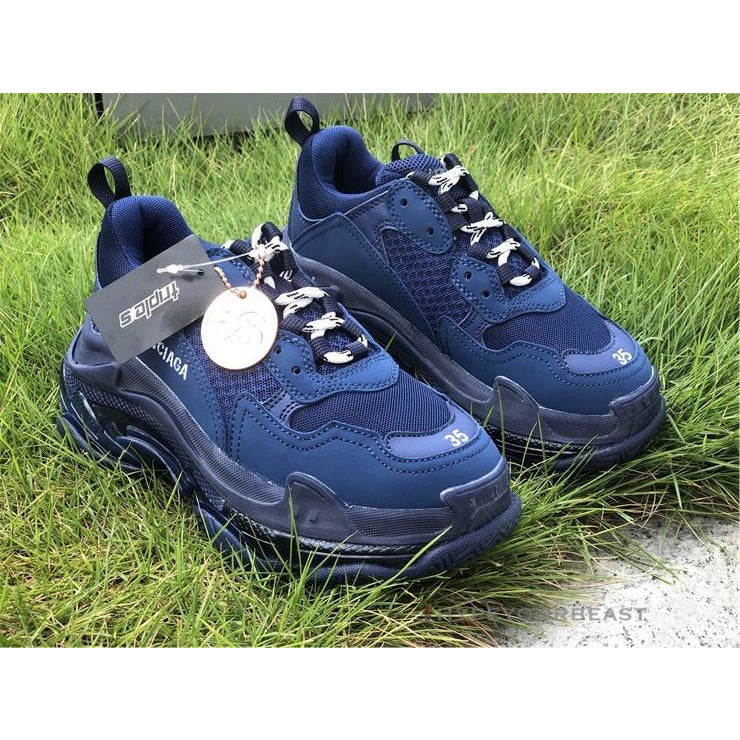 BCG Triple S Clear Sole Navy Blue