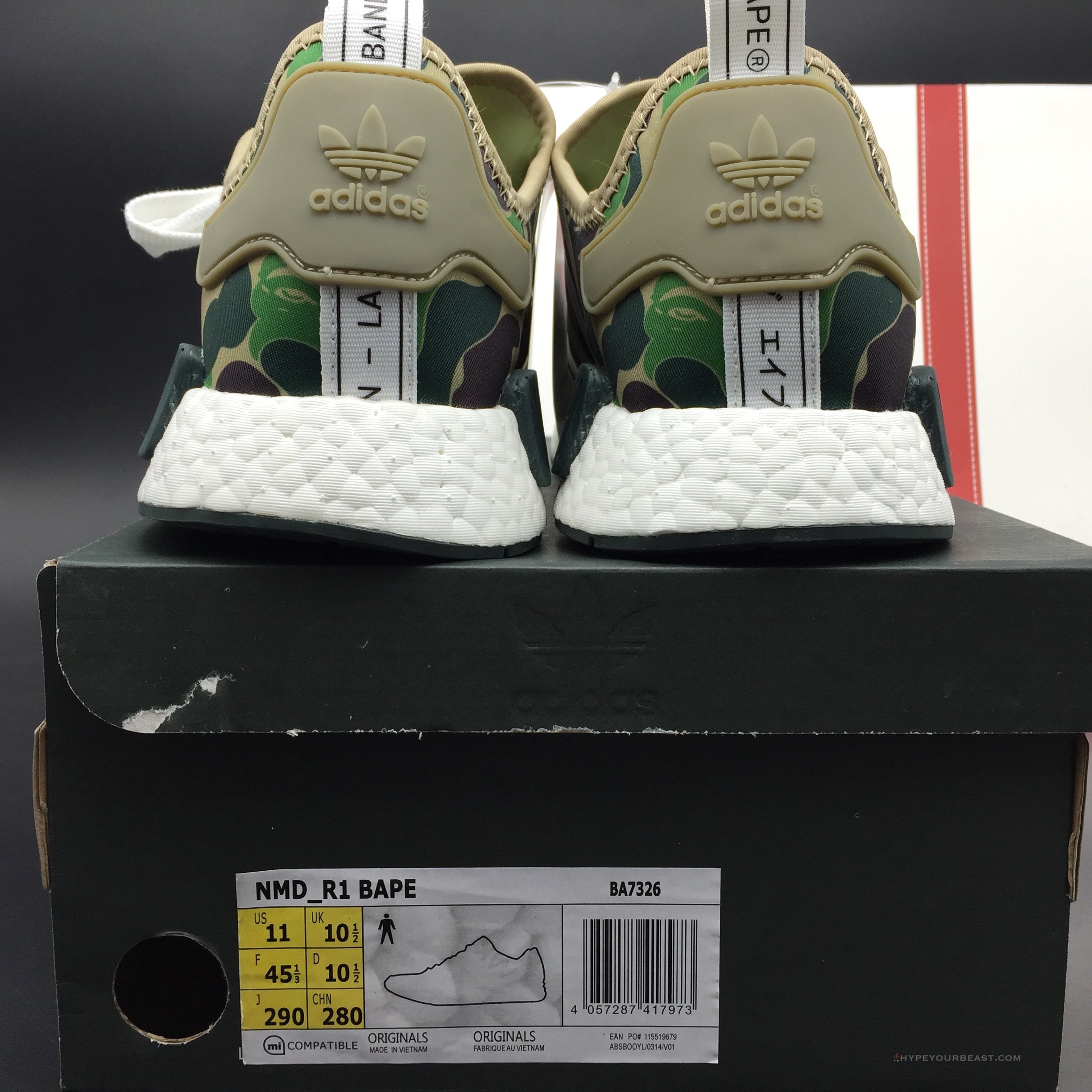 Bape X Adidas NMD Green Camo