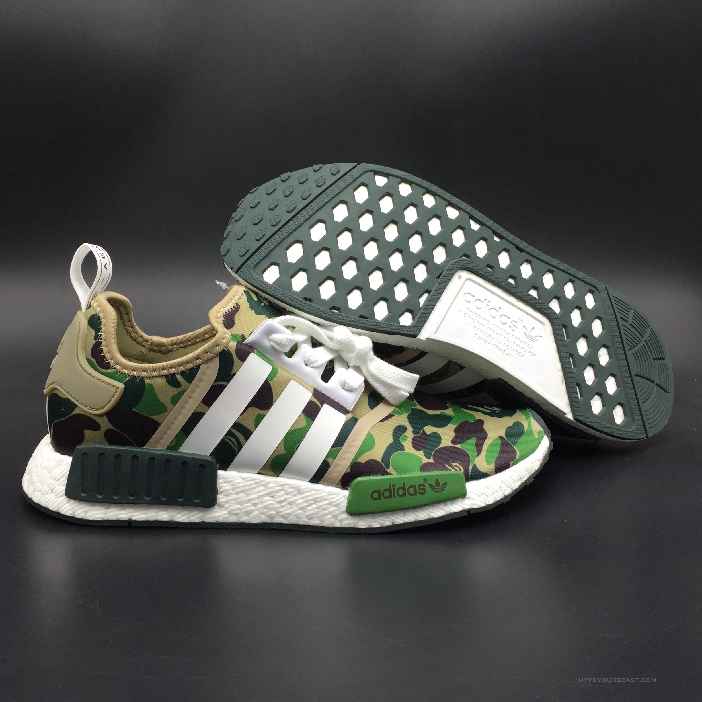 Bape X Adidas NMD Green Camo