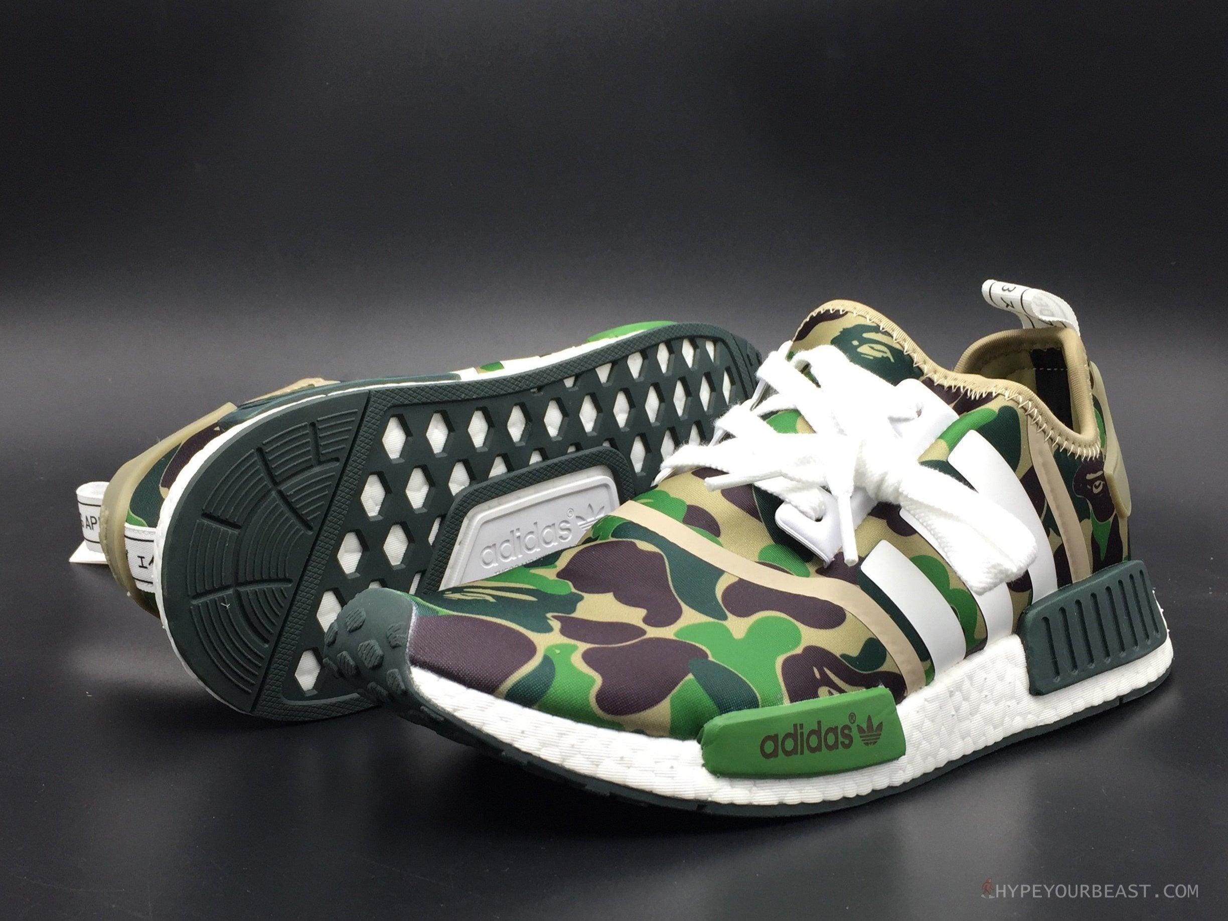 Bape X Adidas NMD Green Camo