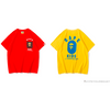 BAPE KIDS Small Net Pocket Ape Man Head Tee Shirt 'YELLOW'