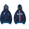 BAPE x PSG Paris Saint-Germain Camouflage Blue Hoodie