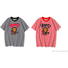 BAPE Baby Milo Rock Bass Player Striped Tee Shirt 'RED'