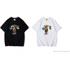 BAPE Baby Milo Color Letter Monkey Tee Shirt 'BLACK'