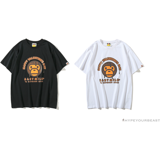 BAPE Baby Milo Valentine's Day Chocolate Tee Shirt 'WHITE'