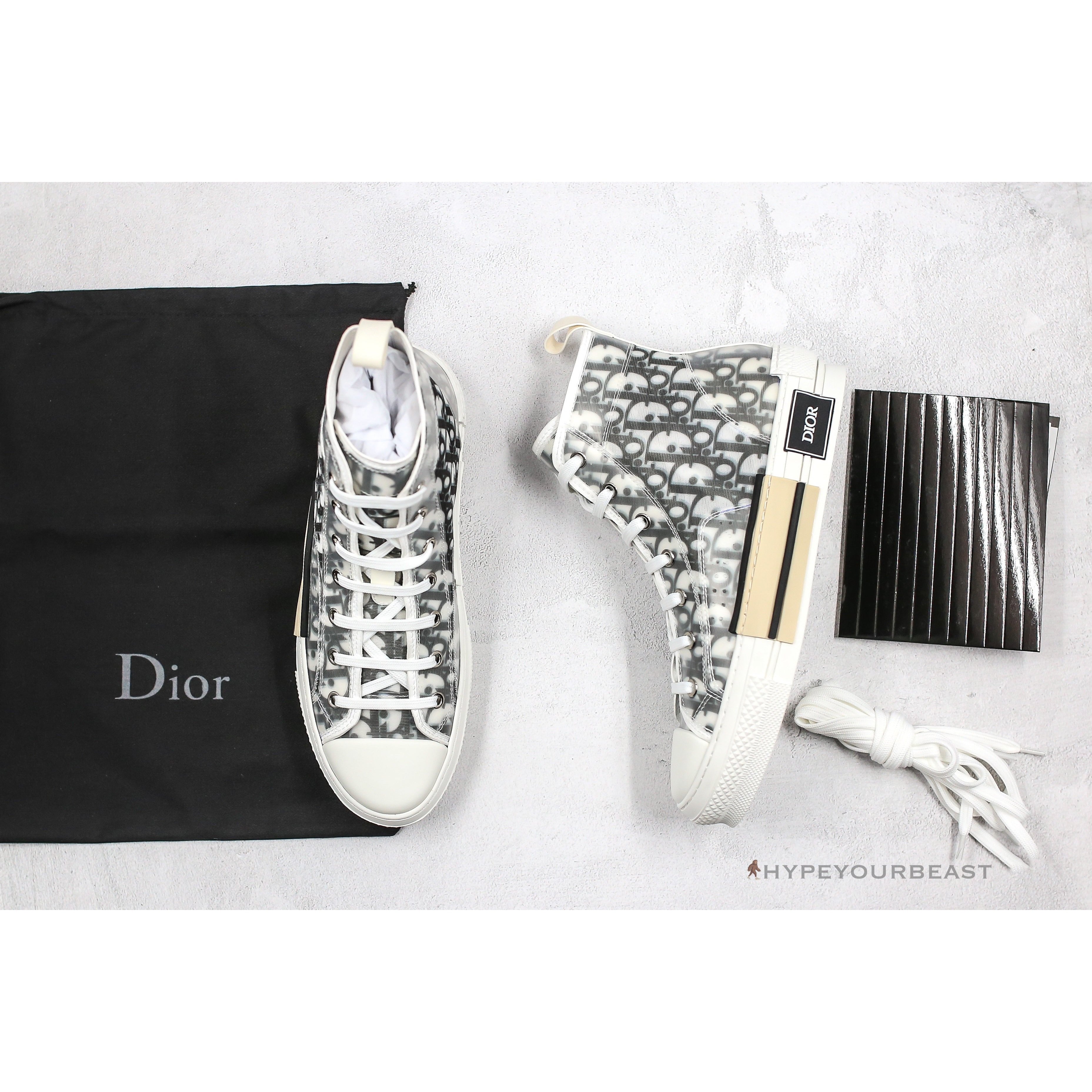 Dior B23 High Transparent Oblique Black