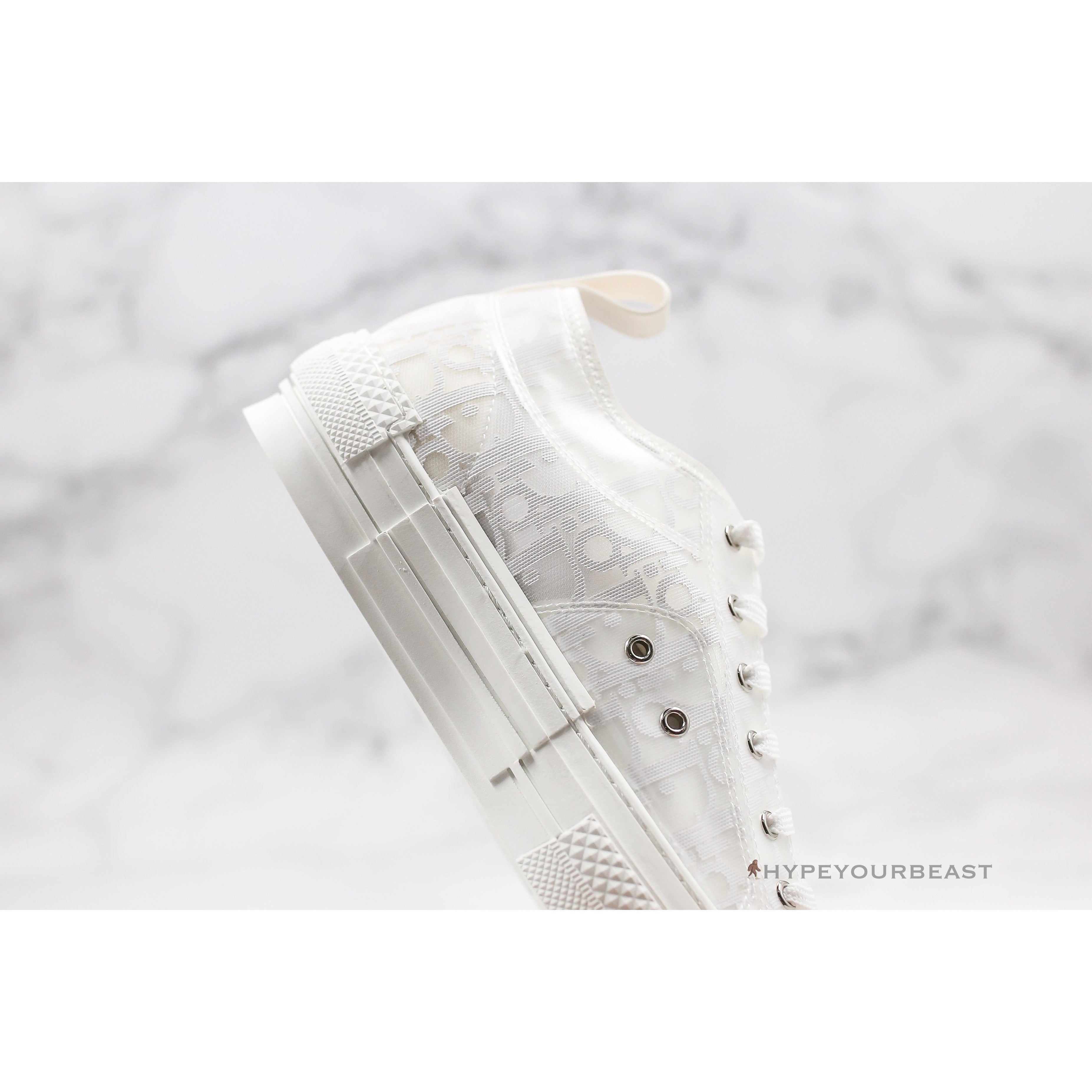 Dior B23 Low Transparent Oblique White