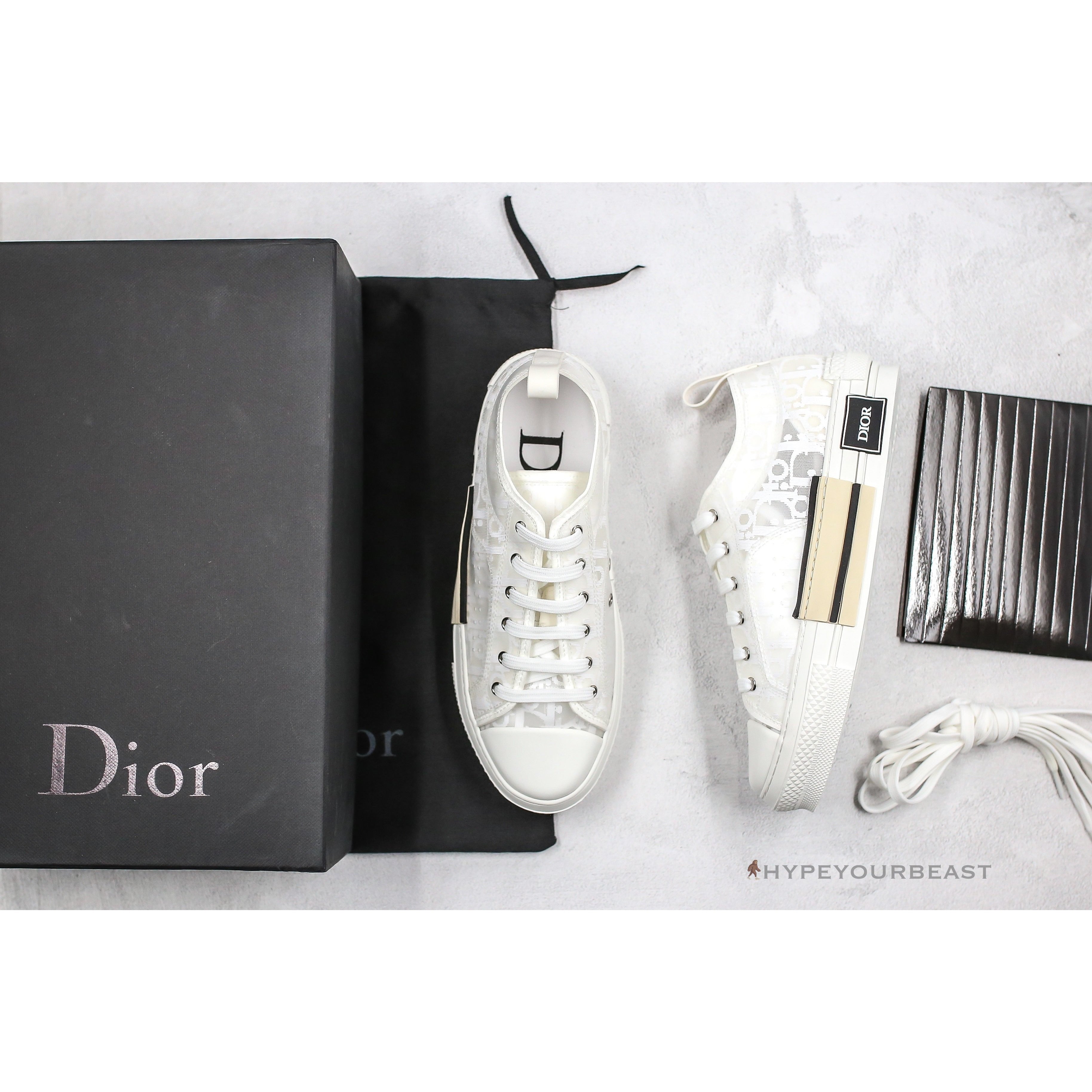 Dior B23 Low Transparent Oblique White