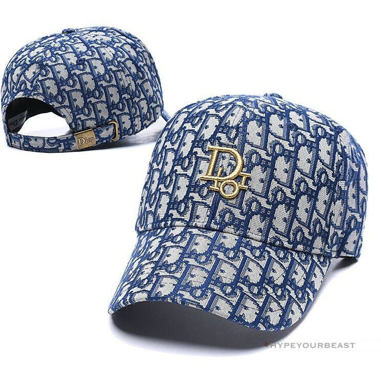 Dior Hat Blue Gold