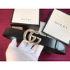 GC Belt Black Silver Buckle