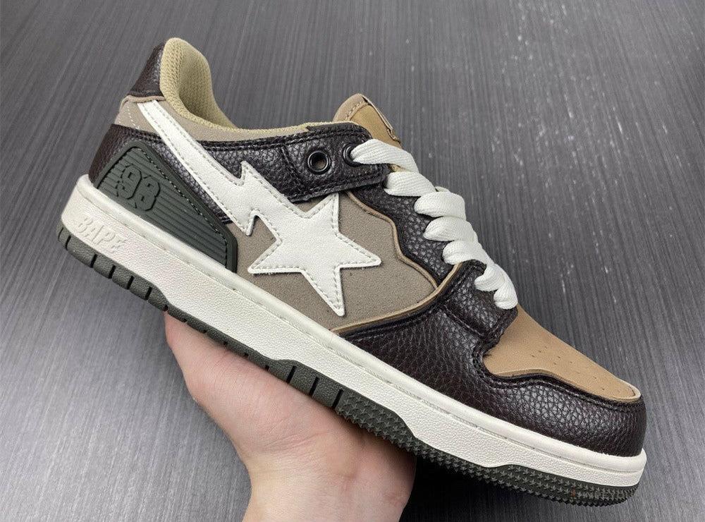 Bape Sta Low Top Sneakers 'Brown Leather'