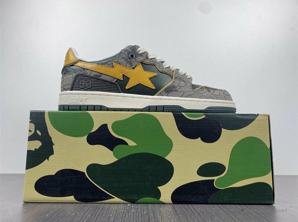 Bape Sta Low Top Sneakers 'Grey Mustard Yellow'