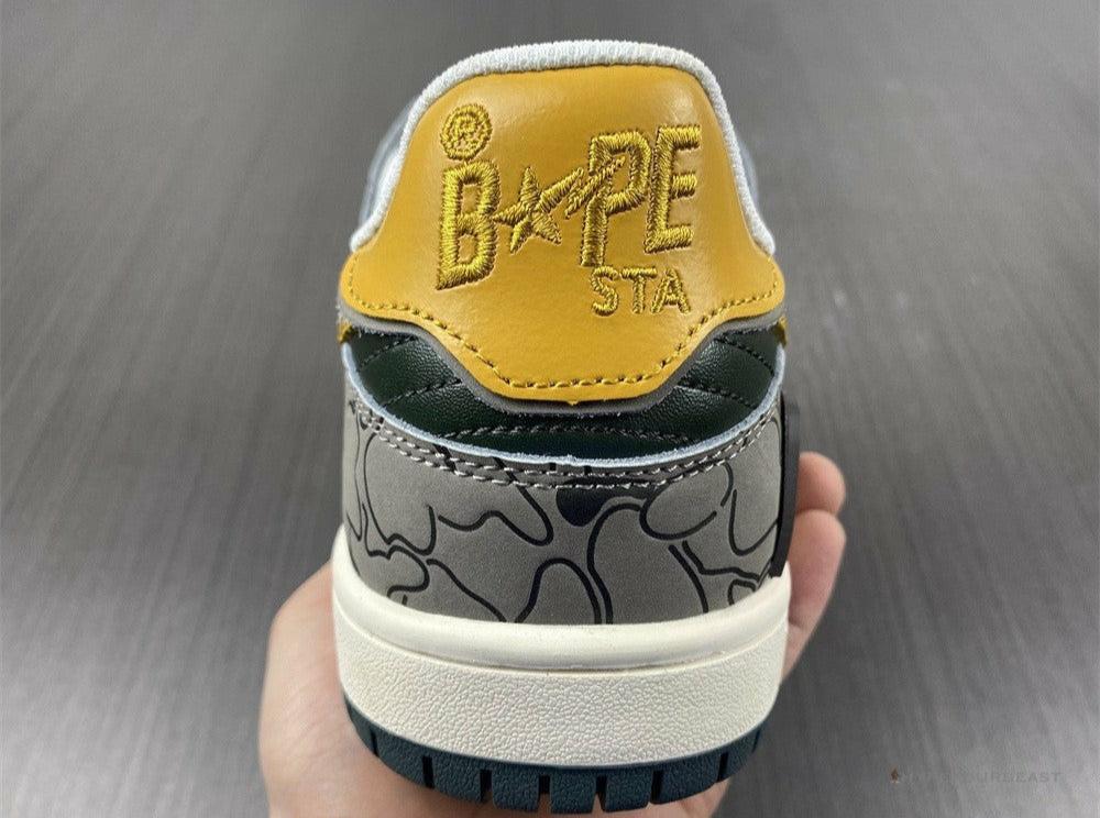 Bape Sta Low Top Sneakers 'Grey Mustard Yellow'