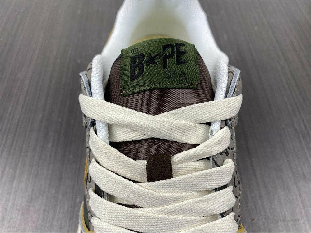 Bape Sta Low Top Sneakers 'Grey Mustard Yellow'