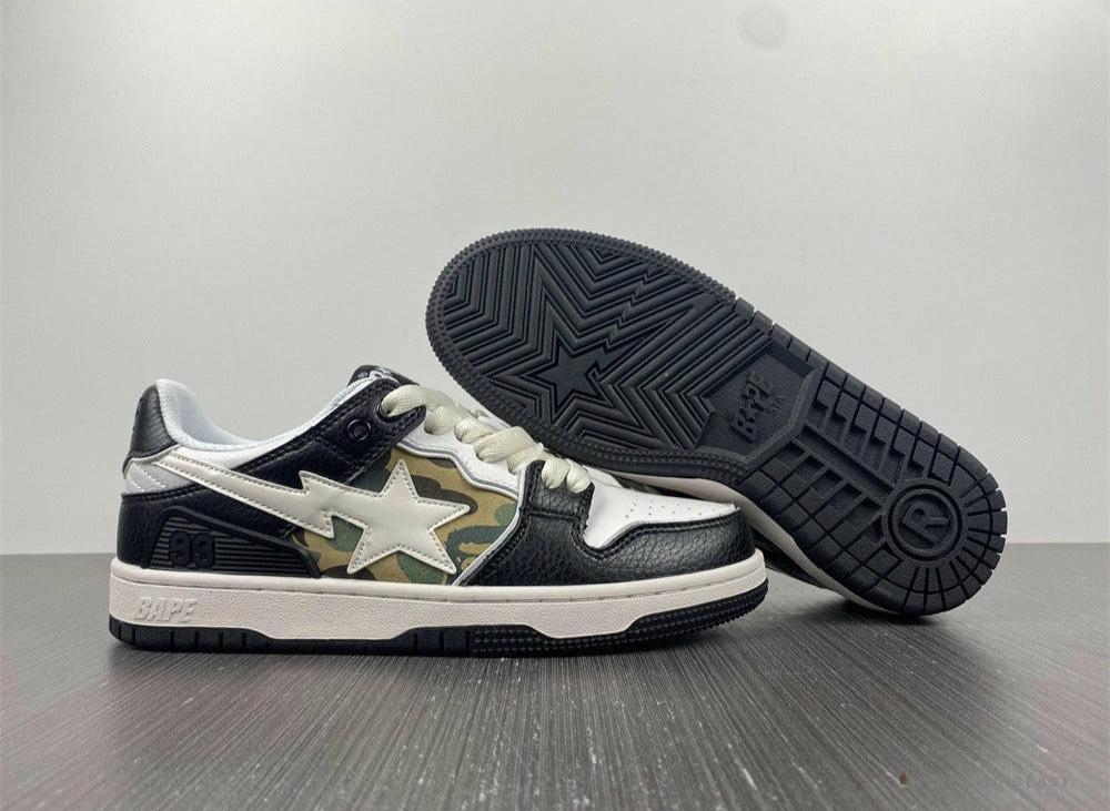 Bape Sta Low Top Sneakers 'Navy Camo'