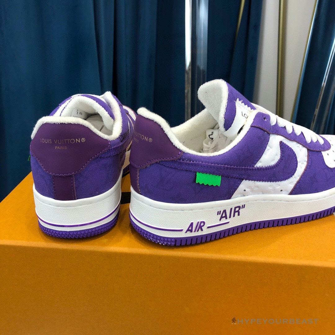 Off White X Nike Air Force 1 Low Purple