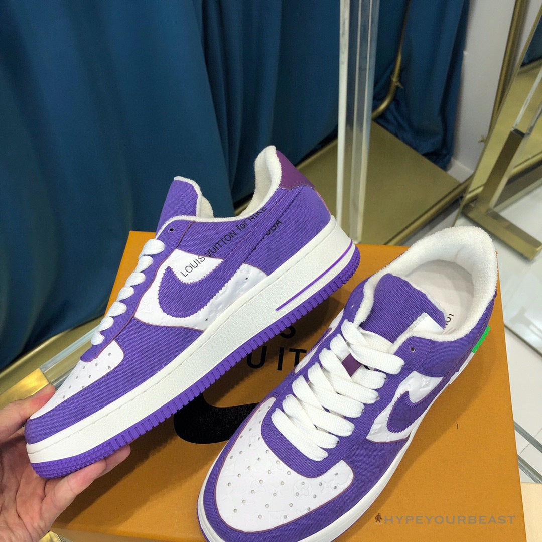Off White X Nike Air Force 1 Low Purple