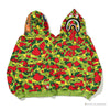 Bape Sta Camo Shark Full Zip Up Hoodie Green