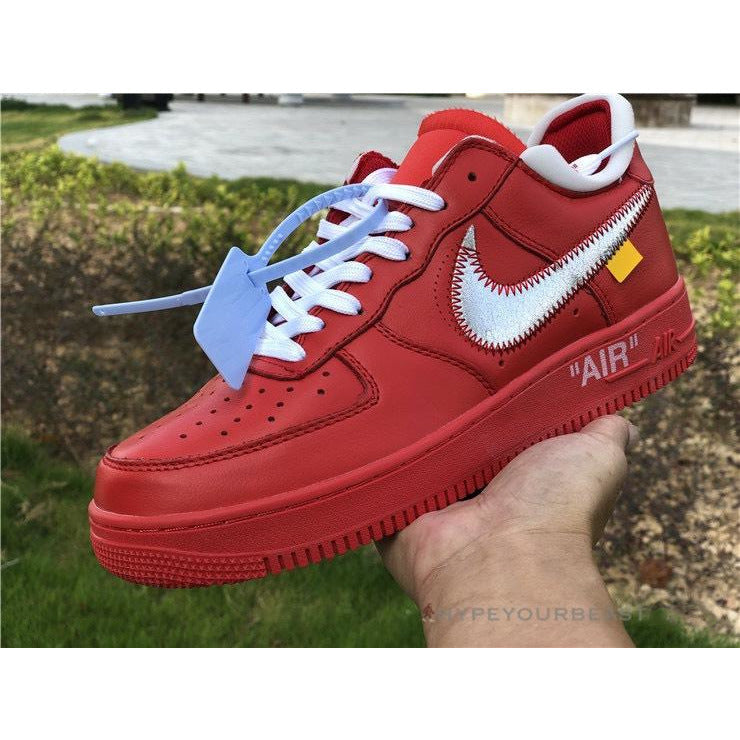 Nike air force shops one red white