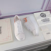Alexander McQueen White / Rose Gold Heel Sneaker