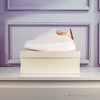 Alexander McQueen White / Rose Gold Heel Sneaker