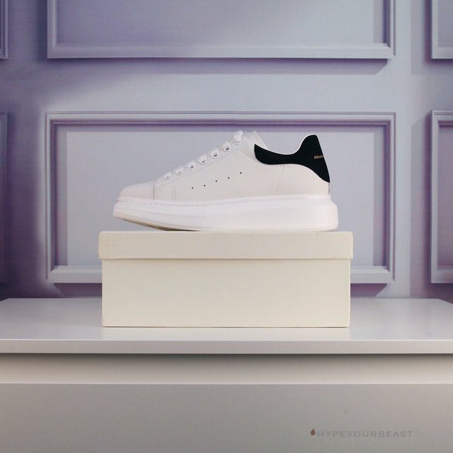 Alexander McQueen White / Black Suede Heel Sneaker