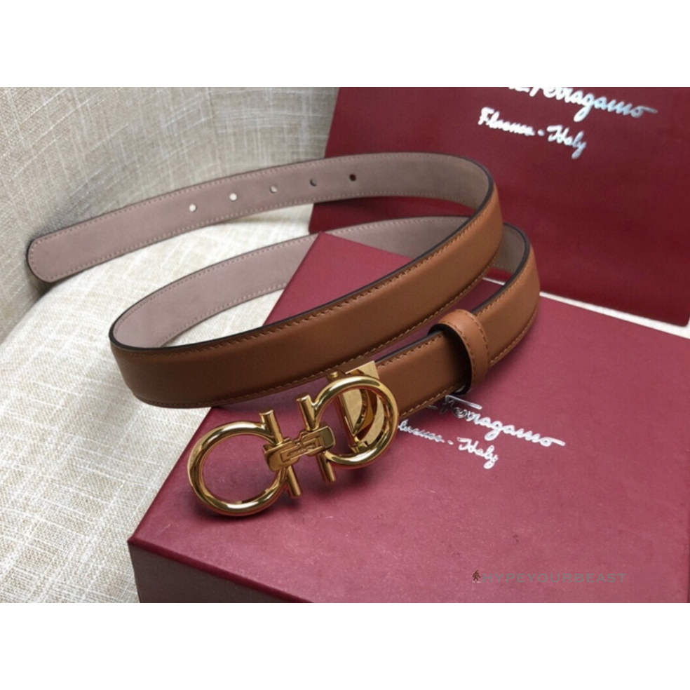 SFG Men's Double G Leather Brown Belt