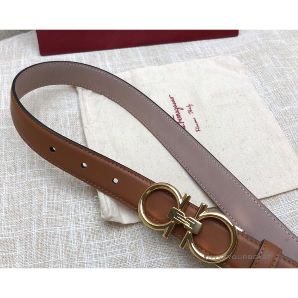 SFG Men's Double G Leather Brown Belt