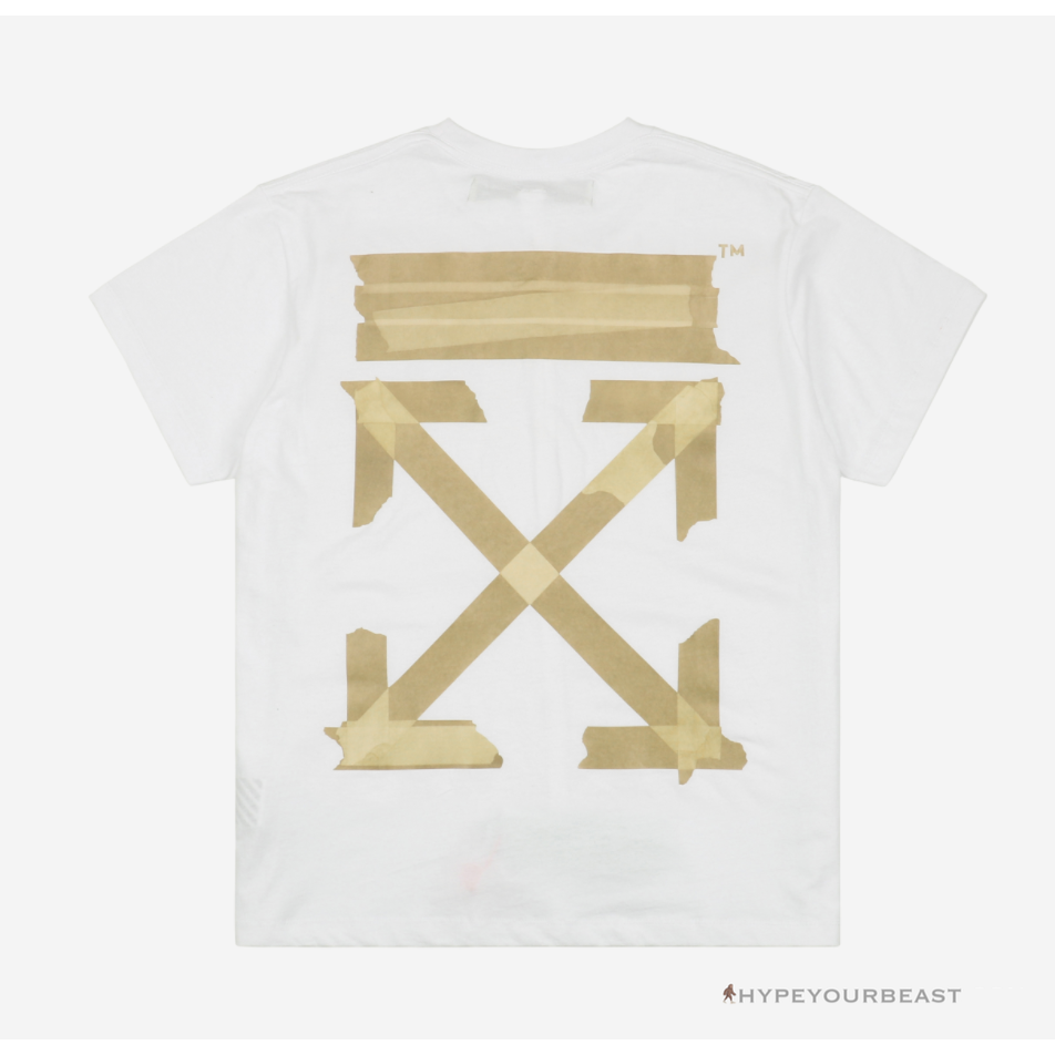 Off White Tee Shirt White Gold