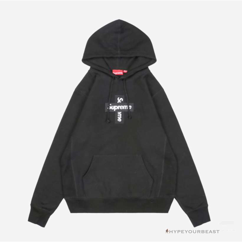 Supreme Cross Box Logo hoodie Black