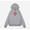 Supreme Cross Box Logo Hoodie Grey