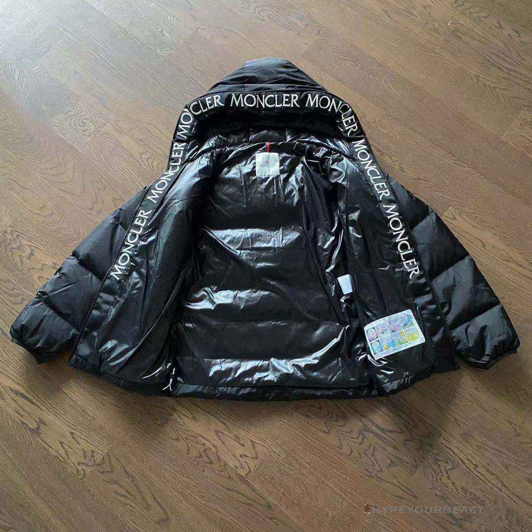 Moncler Puffer Jacket Black Hooded