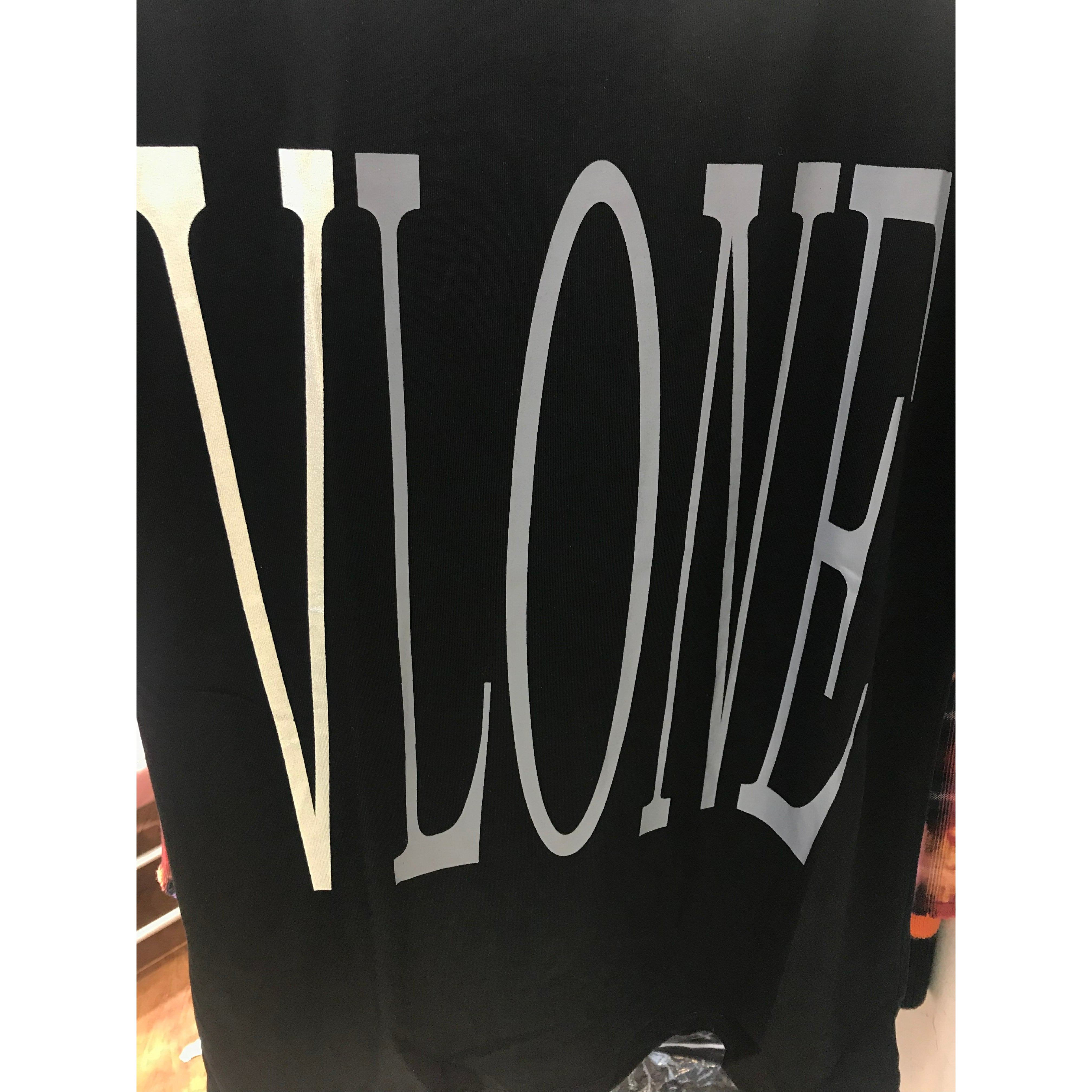 Vlone Black and Silver Tee Shirt