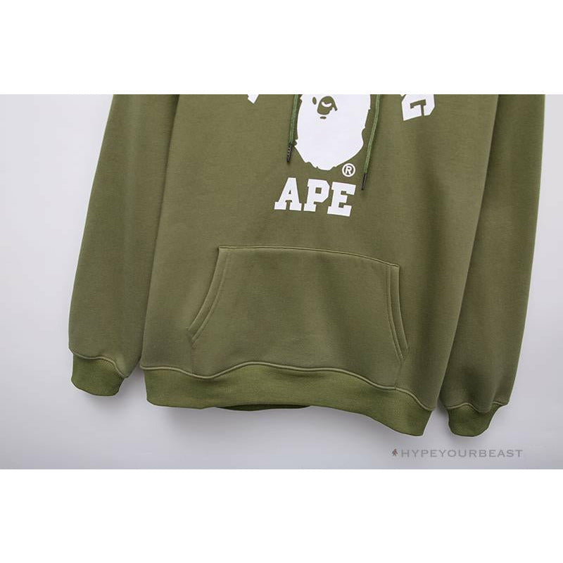 BAPE x Bathing Ape Head Hoodie 'ARMY GREEN'