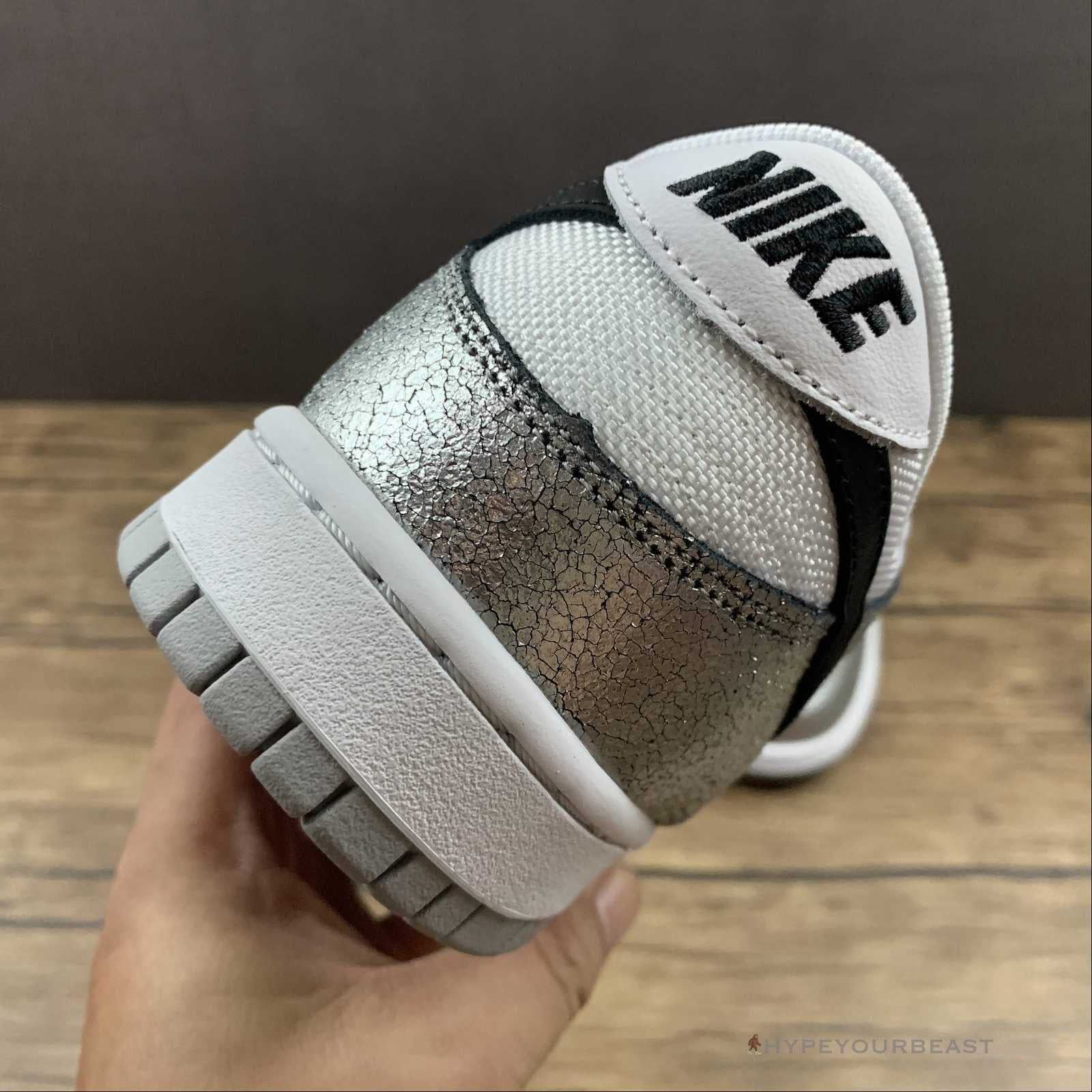 Nike Dunk Low Cracked Leather Silver