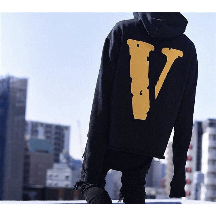 Vlone Yellow and Black Friends Hoodie