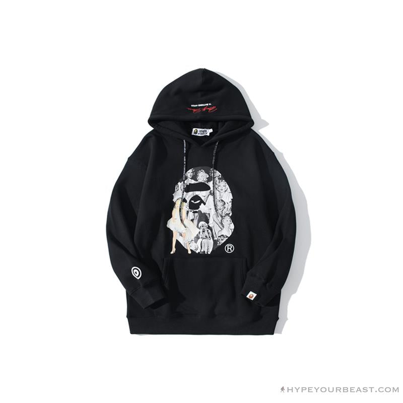 BAPE Marilyn Monroe Hoodie 'BLACK'