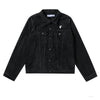 Off White Denim Black Jacket - White