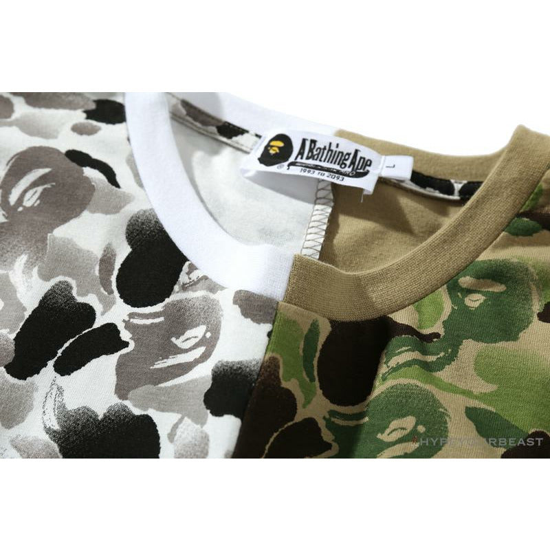 BAPE Chinese Style Ink 10th Anniversary Camouflage Tee Shirt 'Green & White'
