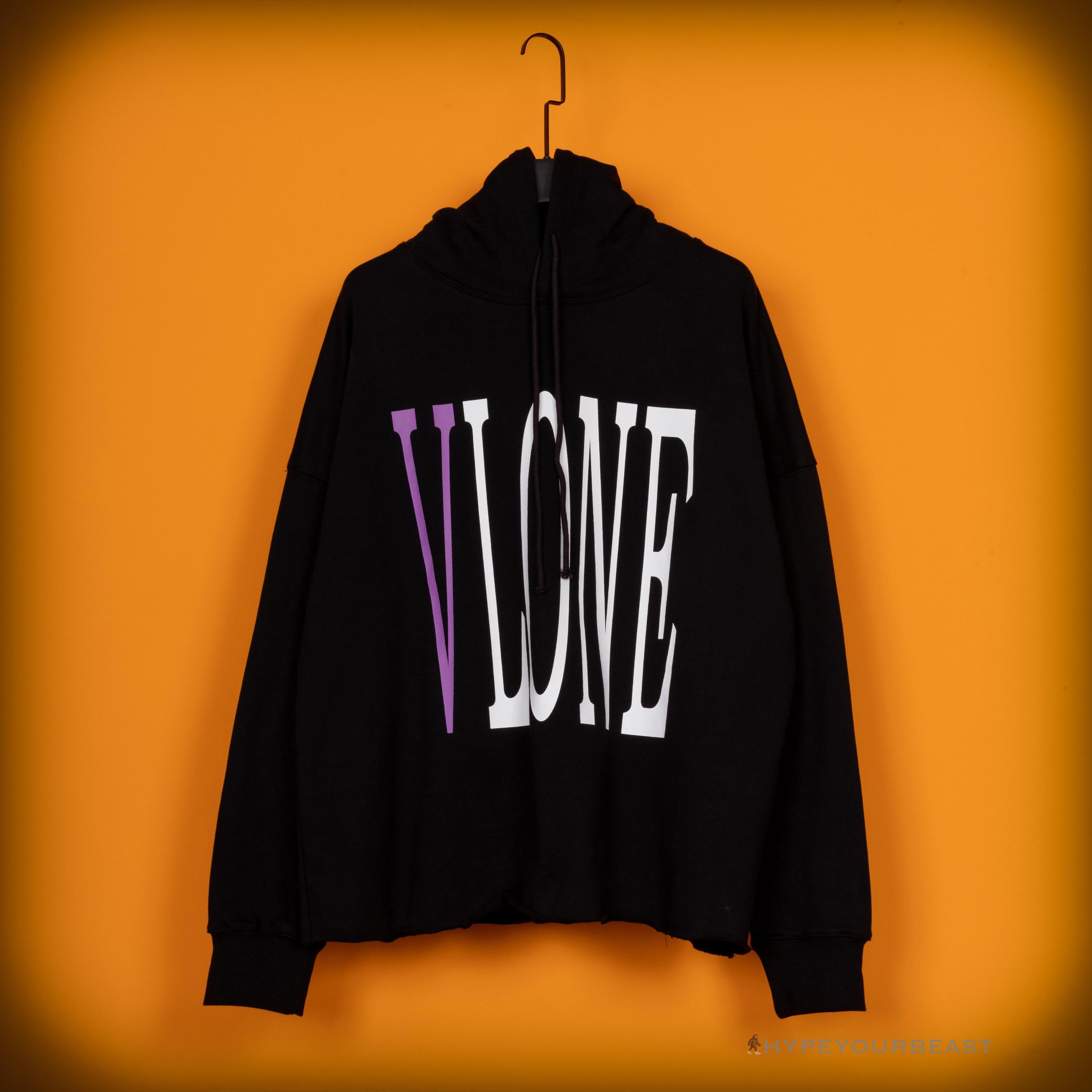 Vlone Purple Black Hoodie