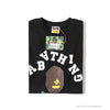 BAPE Messy Letters Upside Down Little Ape Head Tee Shirt 'BLACK'