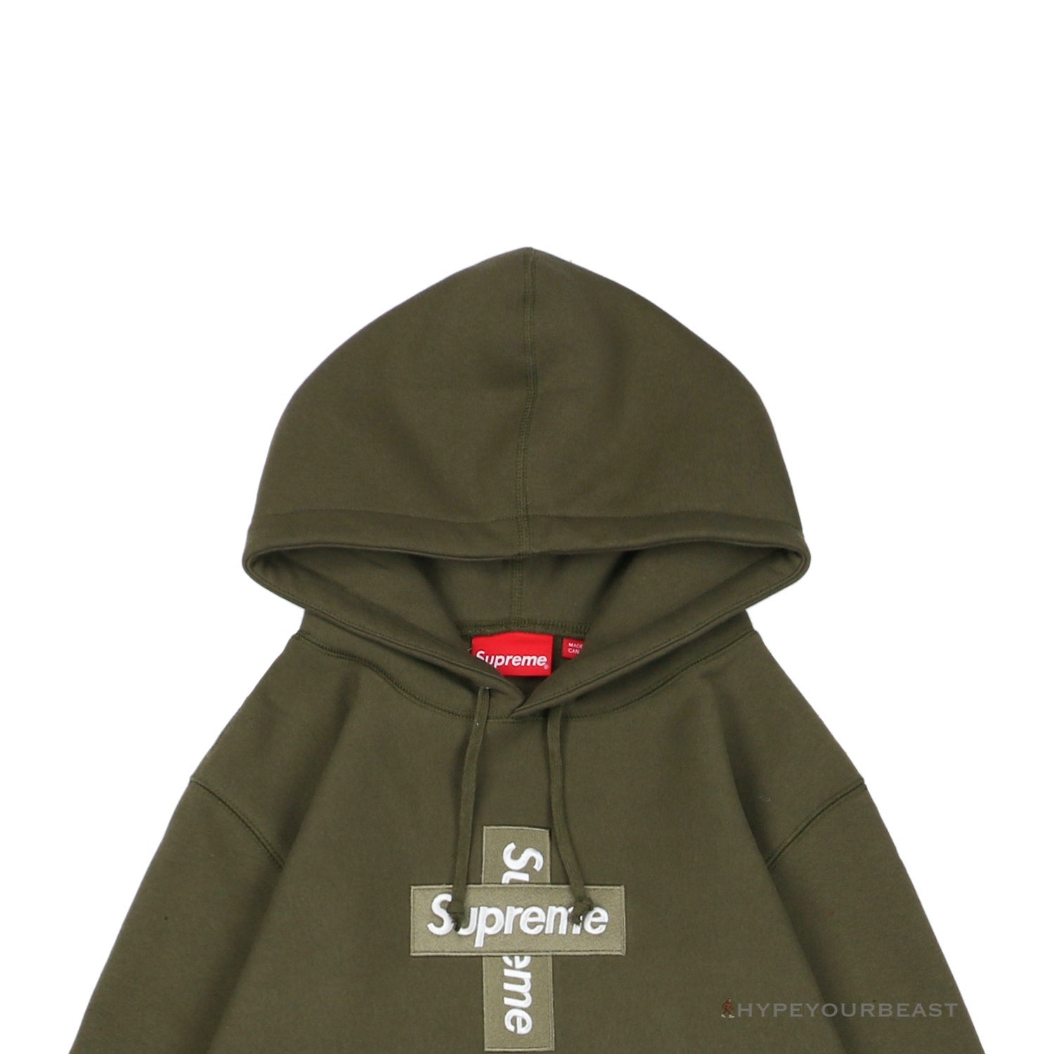 Supreme Cross Box Logo Hoodie Green