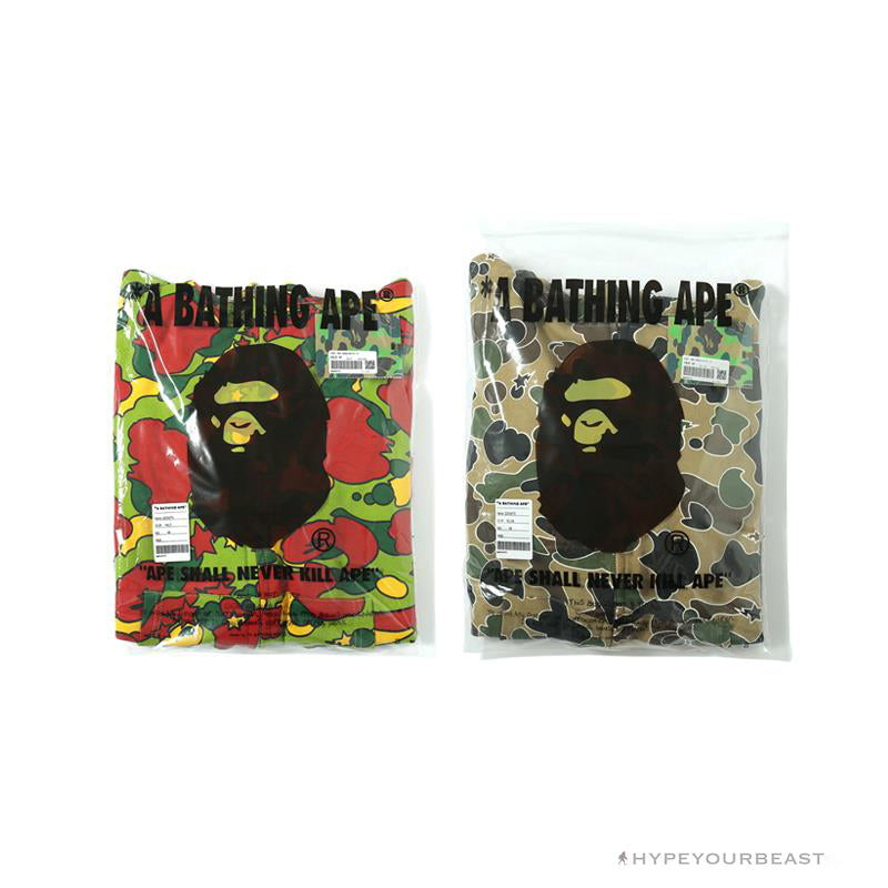 BAPE Shark Head STA Star Camouflage Hoodie 'YELLOW'