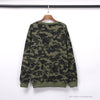 BAPE Classic Ape Head Embroidered Camouflage Long Sleeve Shirt 'GREEN'