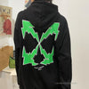 Off-White Green Hoodie - Black